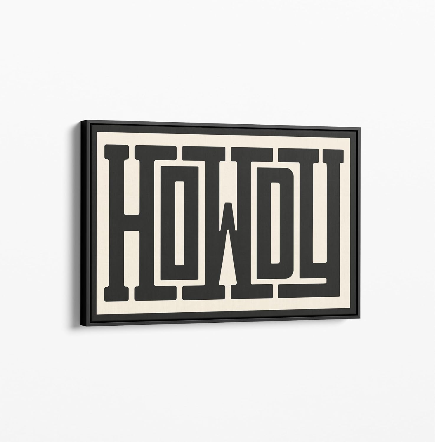 Howdy Typography Western Decor, Southwestern Wall Art