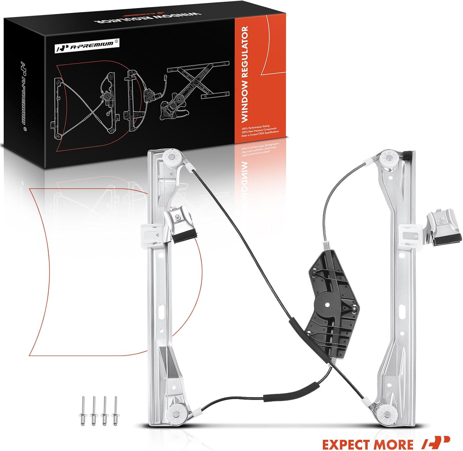 A-Premium Front Left Power Window Regulator Without Motor Compatible with Mercedes-Benz C250 C300 C350 C63 AMG E250 E300 E350 E400 E550 E63 AMG S