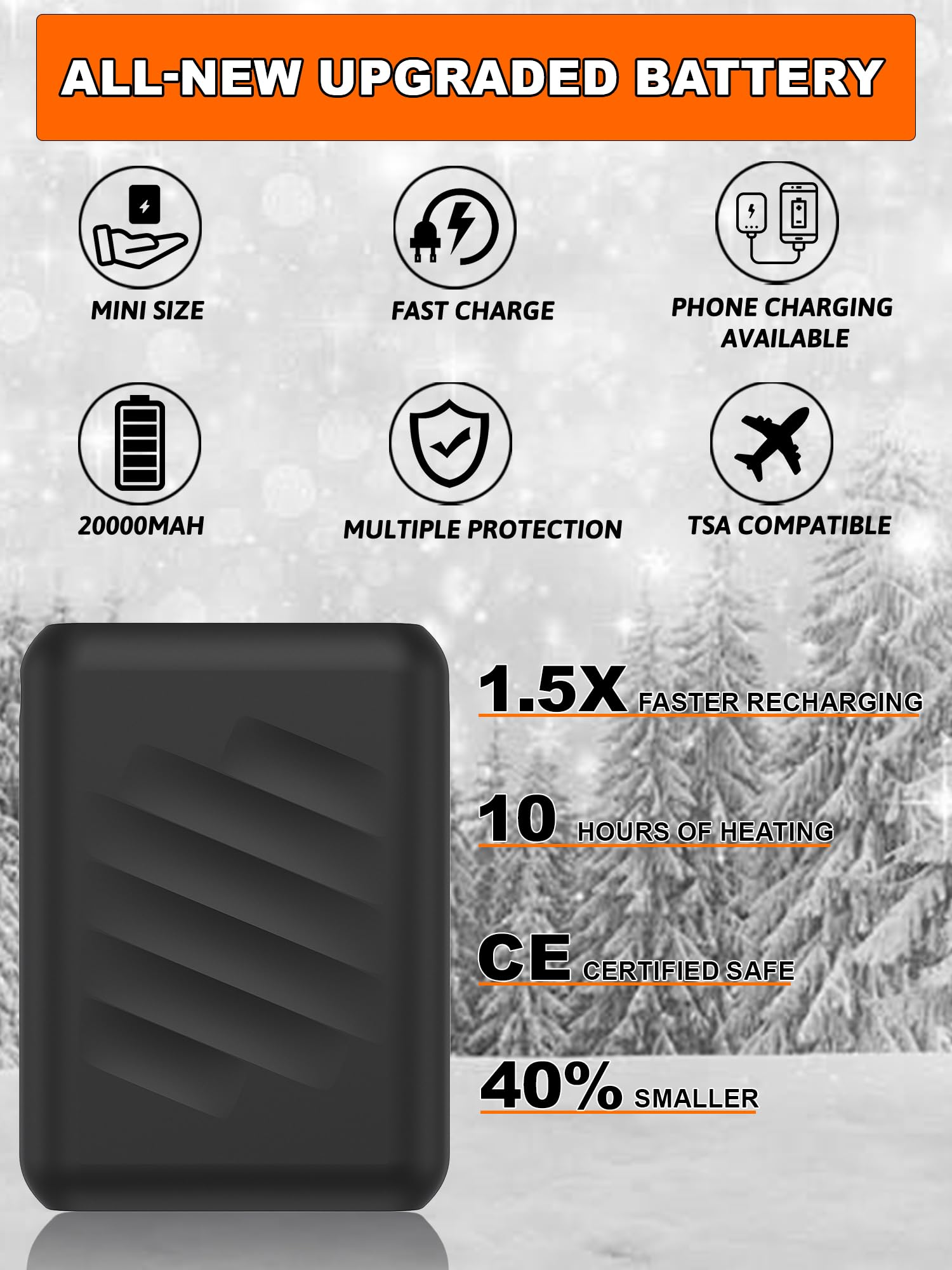 Gokozy Beheizbare Weste Herren mit 12 V 20000 mAh Powerbank PD Schnellladung Heizweste Herren mit 15 Heizzonen Beheizweste Jacke Geeignet zum Radfahren Angeln Skifahren
