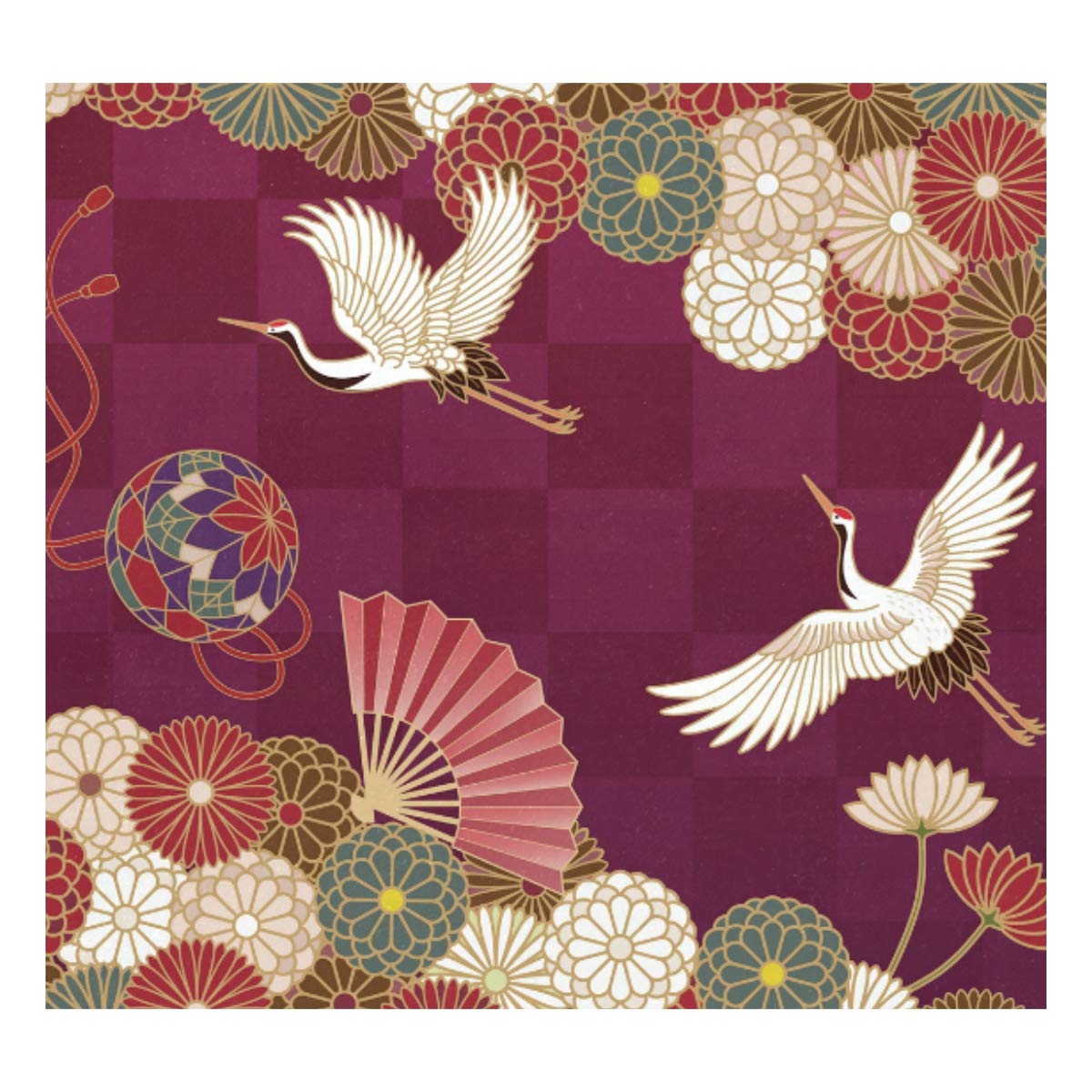 Taza de viaje de acero inoxidable con aislamiento al vacío, doble pared, a prueba de fugas, diseño tradicional japonés, con estampado personalizado impreso en piel auténtica, 500 ml