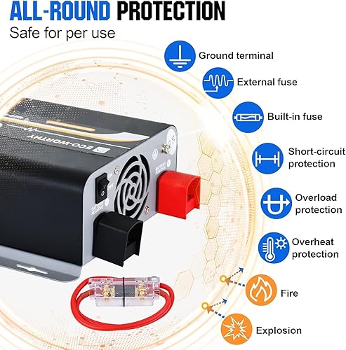 Miniatura 5 de ECO-WORTHY Kit de inicio de panel solar completo flexible de 130 vatios y 12 V para RV fuera de la red con batería e inversor 1 panel solar de 130 W