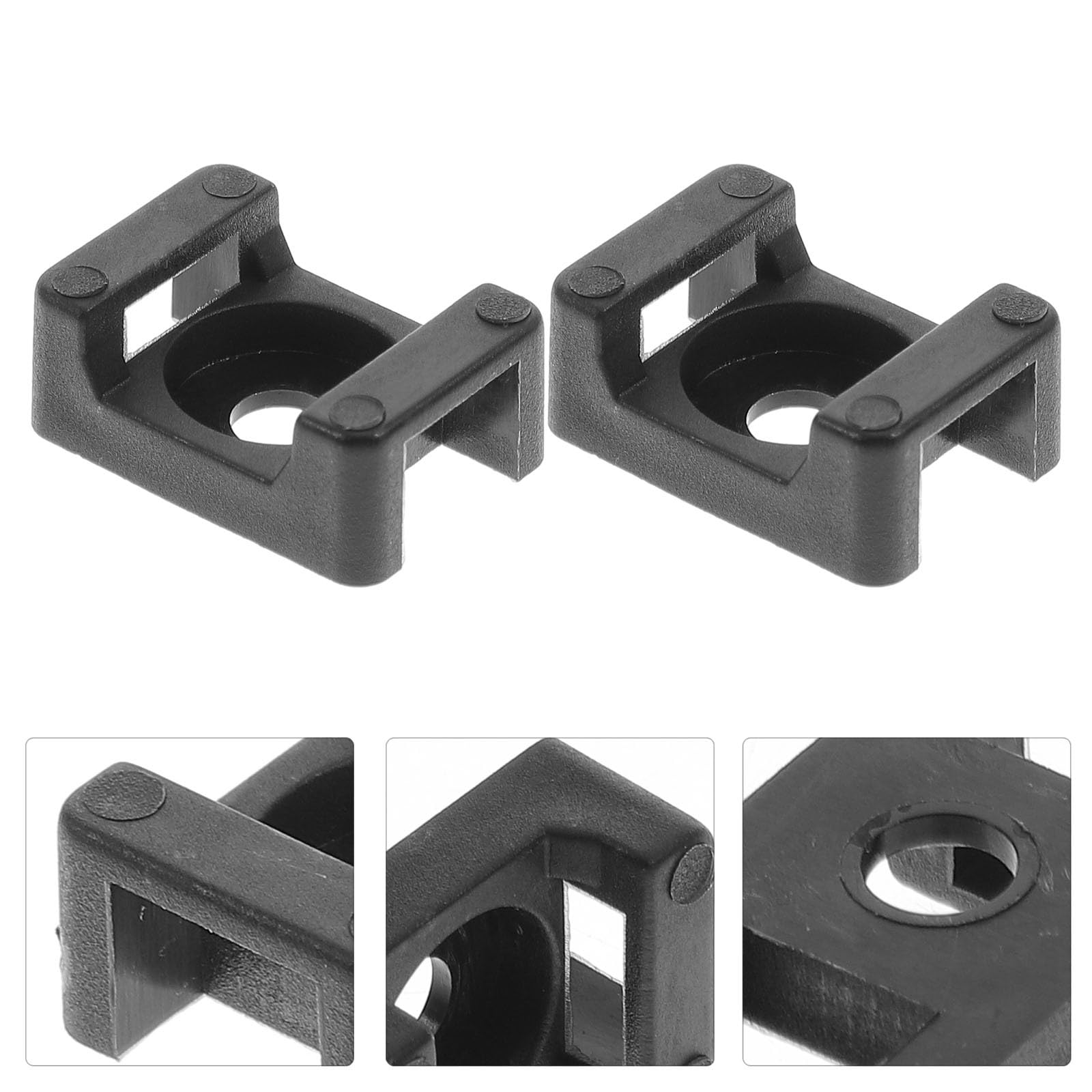 BESPORTBLE Fascette Stabile Sella Supporto Nero a Fissaggio e in Abs Luci 500 Pezzi Viti, Clip Cablaggio di Natale Cavi USB Casa e Scuola