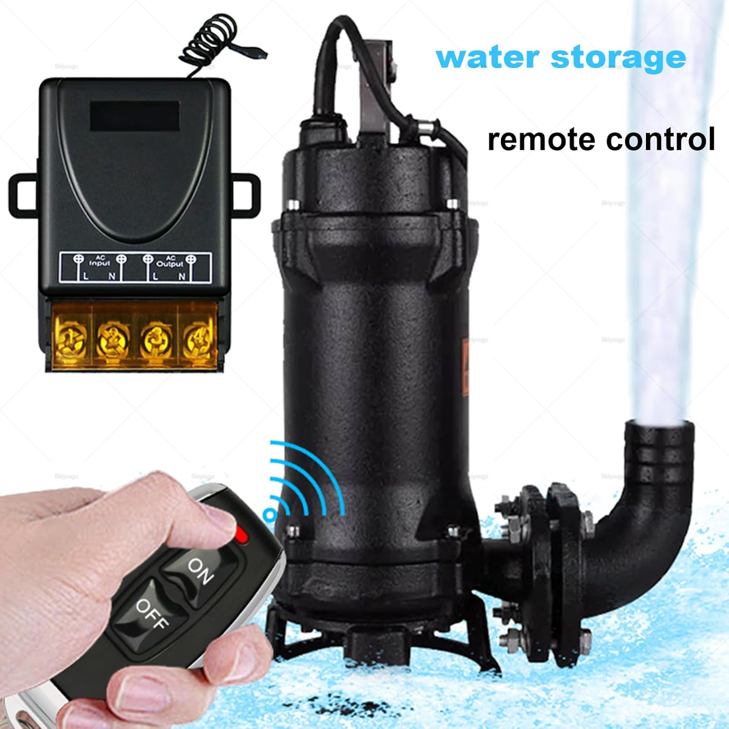 Remote control of a water pump using the Bkiyougo system