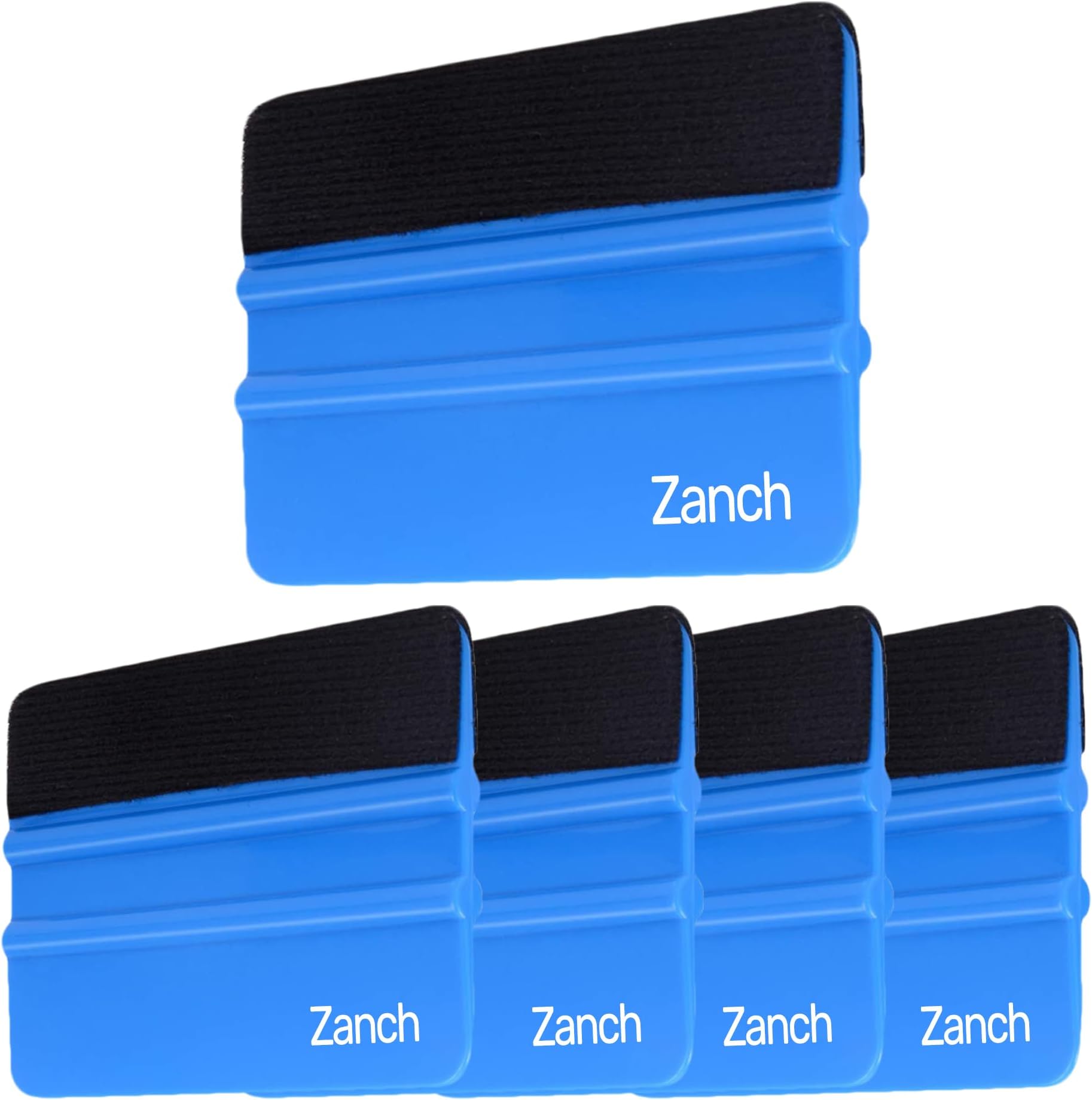 Zanch Vinyl Wrap Tool,4 Inch Mini Squeegee for Vinyl,Versatile for Craft Sign Making,DIY Projects,and Window Tint【5PCS Squeegee - Blue】