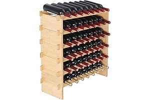 VEVOR 48 Bottle Stackable Modular Wine Rack Freestanding