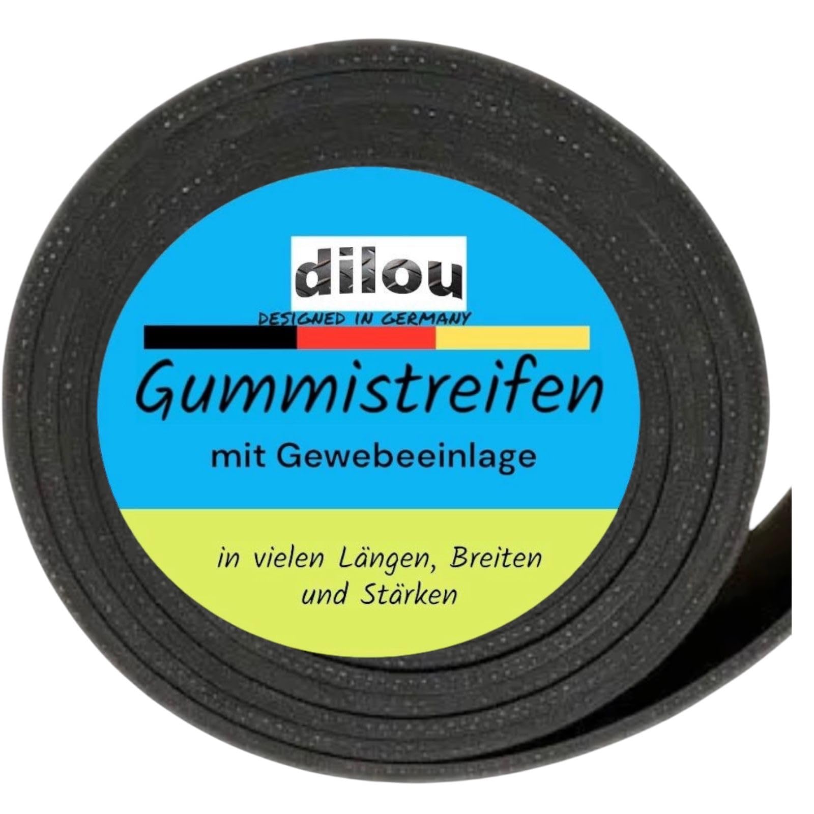 Gummistreifen mit Gewebeeinlage Gummimatte Bodenbelag Vollgummi Hartgummi 10cm breit 3mm dick 1 bis 10m lang (10m)