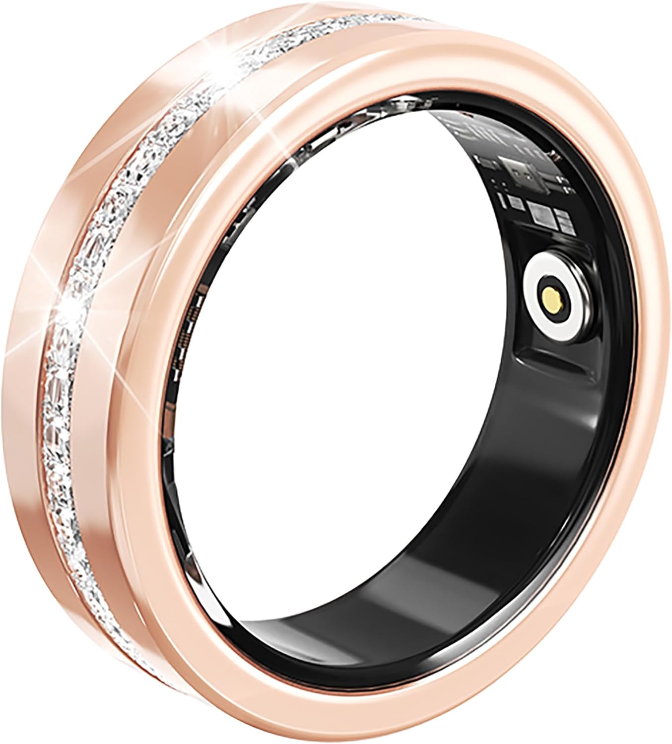 Smart Fitness Ring for Women Diamond Ring Activity Tracker Heart Rate Monitor Sleep Tracker Smart Rings Pedometer Step Counter Calorie Counter Exercise Ladies Rings for Women