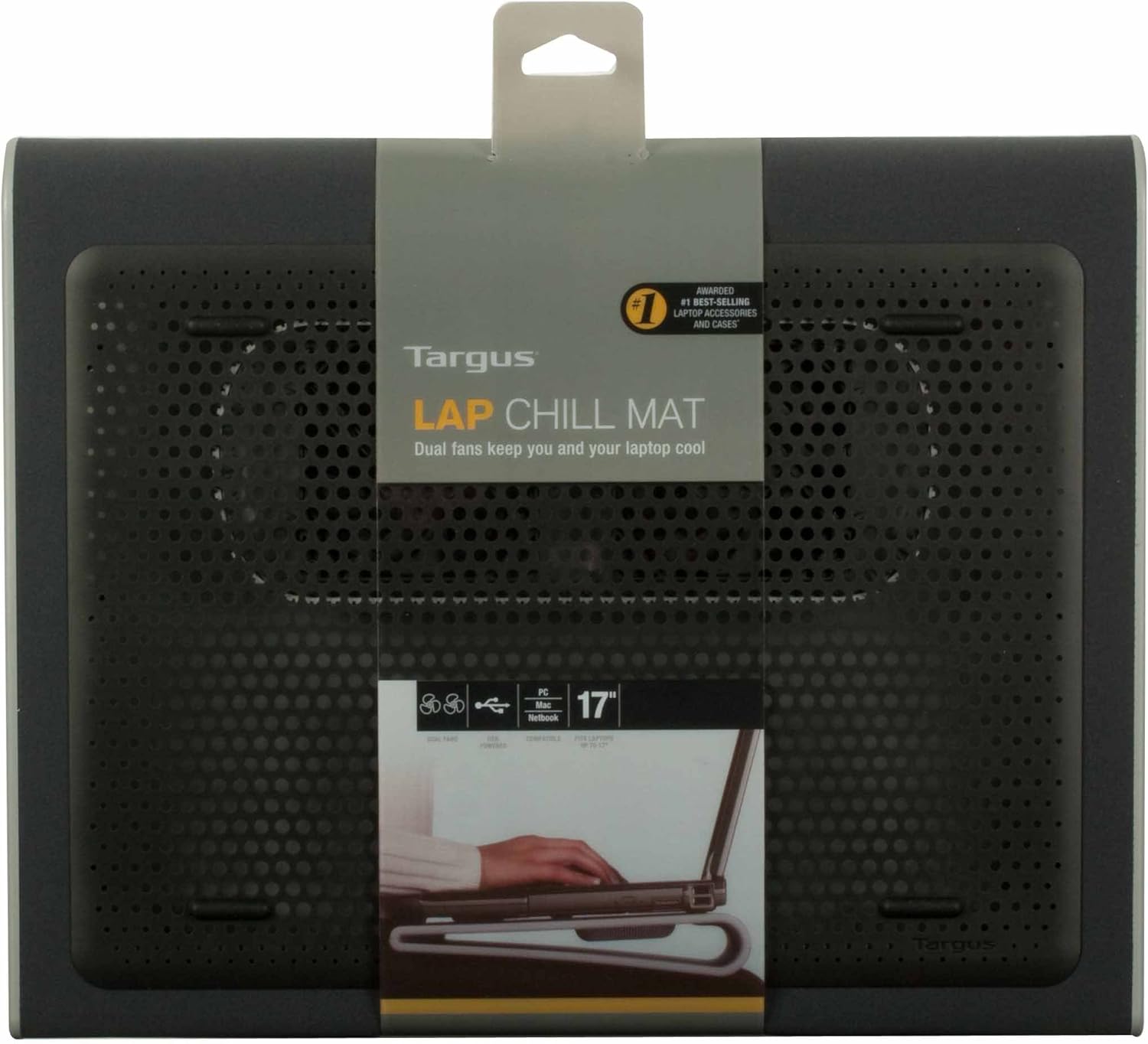 Flаѕh Dеаlѕ - 50% оƒƒ Targus 17 inch Dual Fan Lap Chill Mat - Soft Neoprene Laptop Cooling Pad, Heat Protection Laptop Cooler, Dual-fan Heat Dispersion, USB-A Connection Laptop Fan