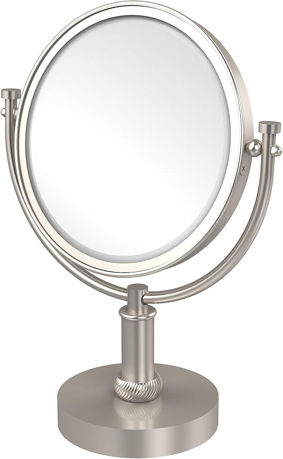 Allied Brass DM-4T/3X 8 Inch Vanity Top 3X Magnification Make-Up Mirror, Antique Pewter