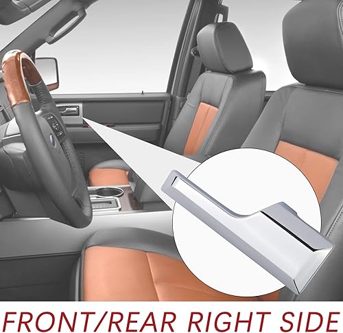 Miniatura 2 de TQPONLY Manija de puerta interior, compatible con Ford Expedition Lincoln Navigator 2007-2017 delantera o trasera derecha del lado del pasajero