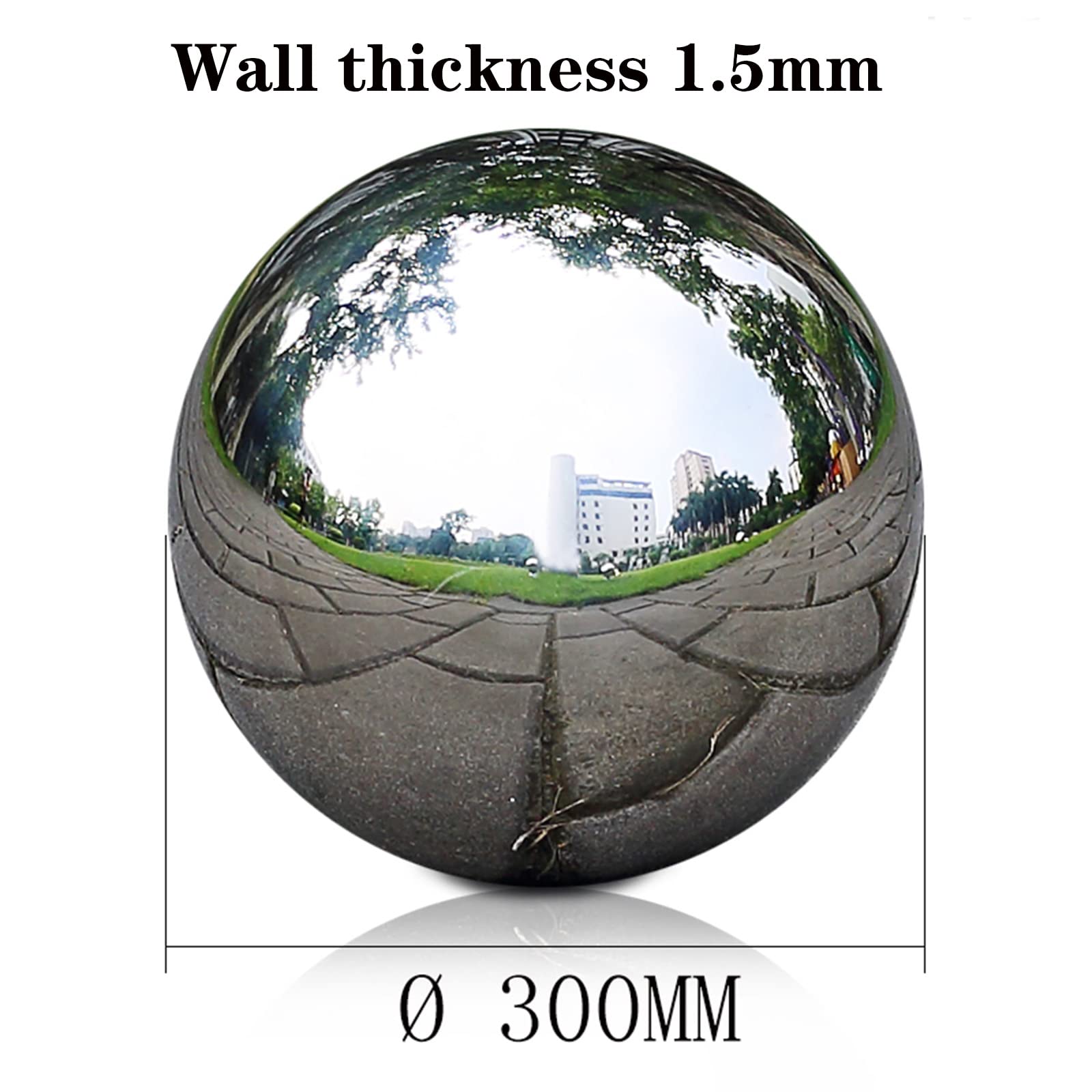 16 Stück Edelstahl Blickkugeln - Spiegelnde Dekokugeln Für Garten