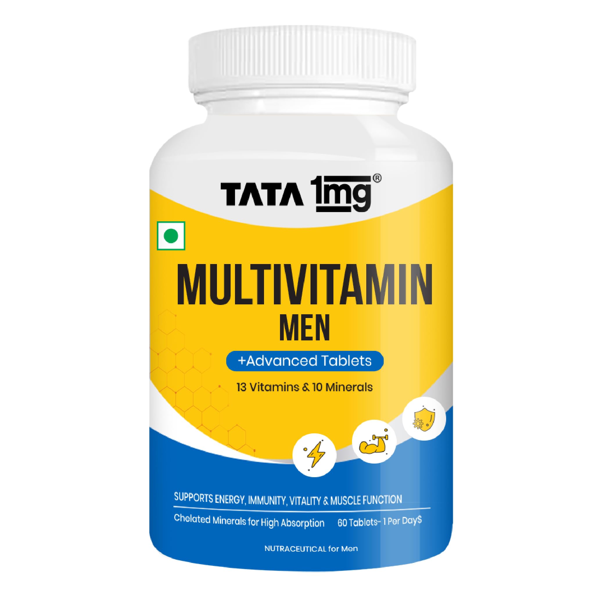 Tata 1mg Multivitamin for Men 60 Tablets - Image 1