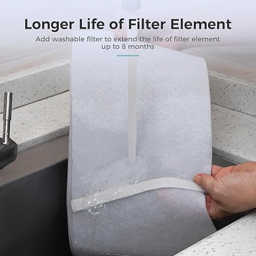 Miniatura 9 de AROEVE Purificadores de aire para habitación grande del hogar con sistema de ventilador circulador de aire y WiFi inteligente True H13 HEPA