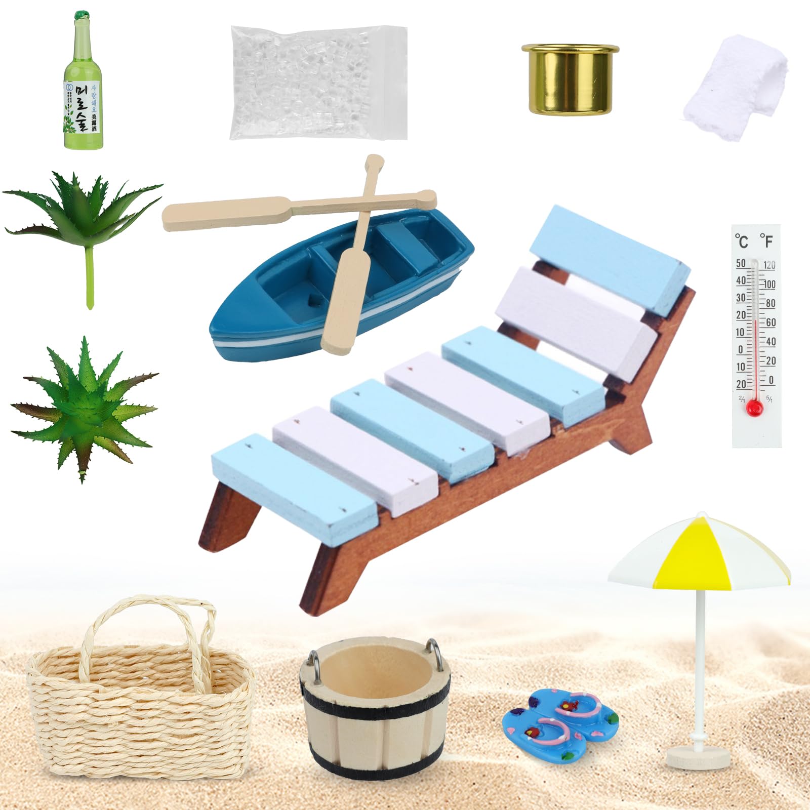 Set Di 9 Sedie A Sdraio Da Spiaggia In Miniatura Per Casa Delle