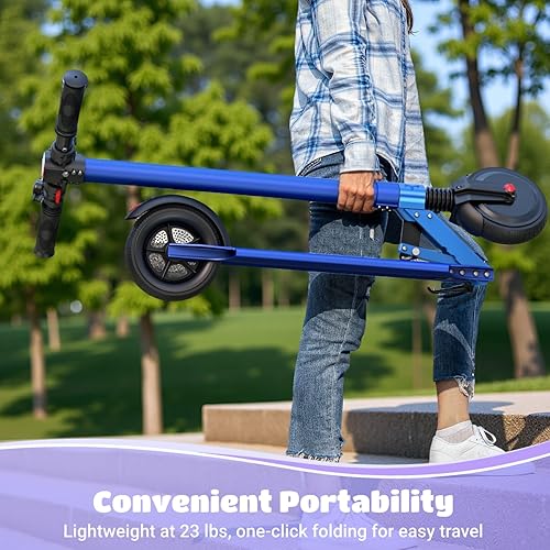 Miniatura 8 de Caroma Electric Scooter with Seat Option,500350W Motor Up to 2520 Miles Range & 2520 MPH Speed,9" Tires,Adjustable Electric Scooter for