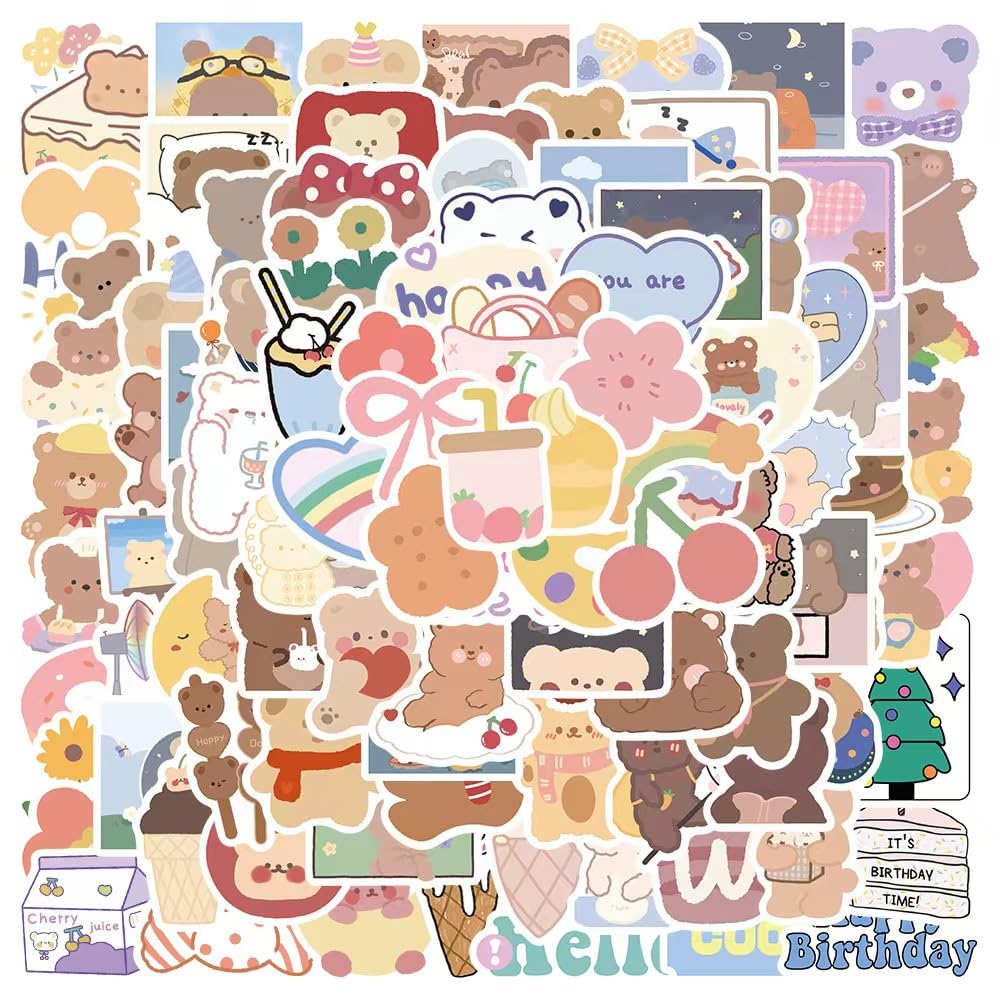Amazon.com: Cute Korean Bear Sticker Gifts for Girls Kids and Teens ...