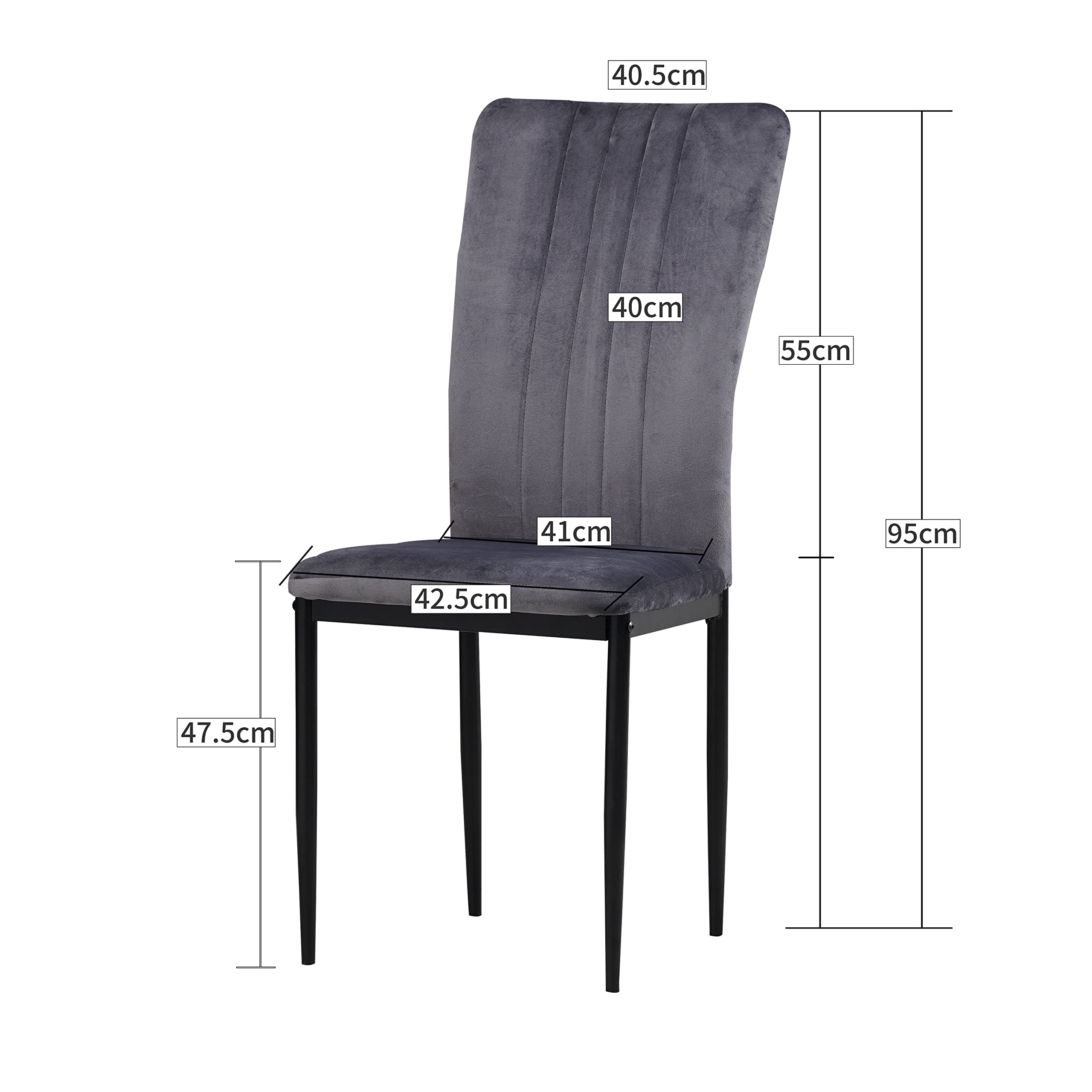 Albatros Silvi Lot De 2 Chaises Salle à Manger – Housse Velours Côtelé Vintage, Assise Confort 4cm, Design Intemporel Et Robuste
