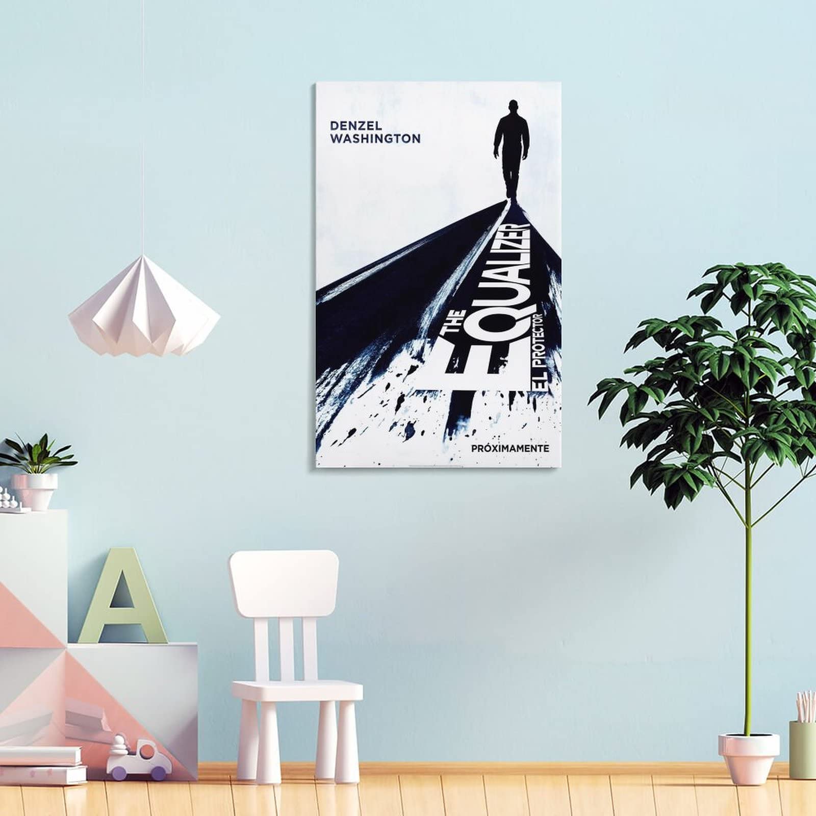 Poster su tela con stampa artistica da parete, con film d'azione The Equalizer, moderno, per camera da letto, 50 x 75 cm