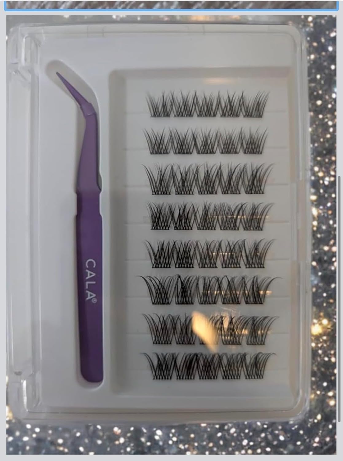 Glam & Go Pre-Glued Lash Extensions, Self-Adhesive False Eyelashes, 40 Pieces