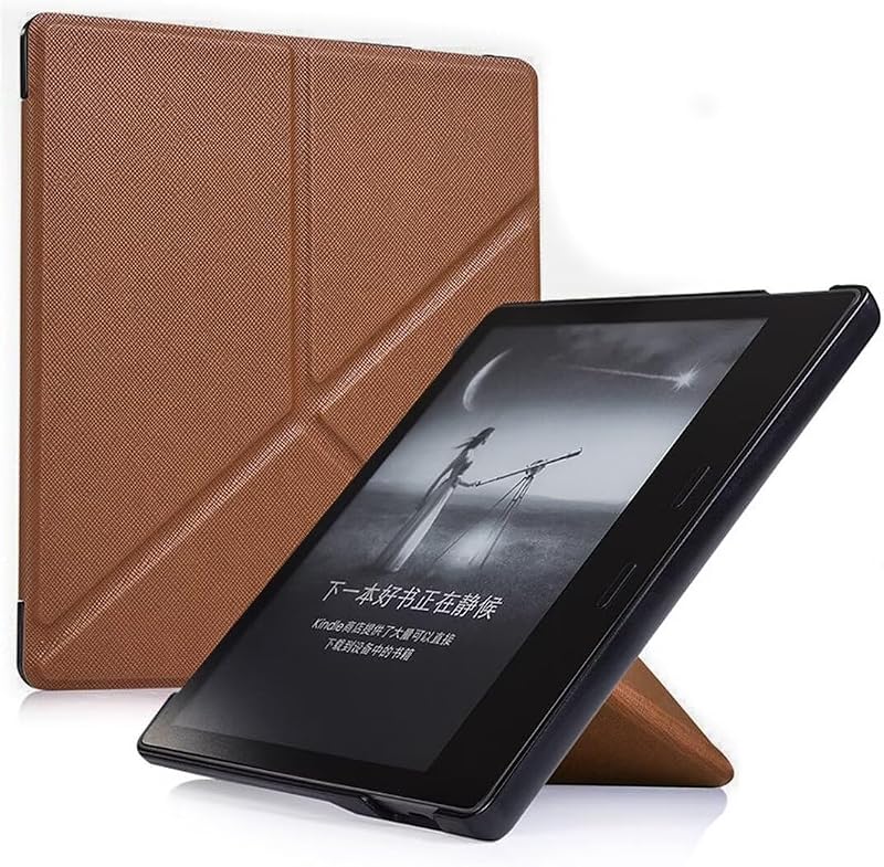 Case for Kindle Oasis 2/3 2017/2019,Light Weight Slim Shockproof Kickstand Foldable PU Leather Cover Case for Amazon Kindle Oasis 2/3 2017/2019 (7" 9Th/10Th Gen) (Brown)