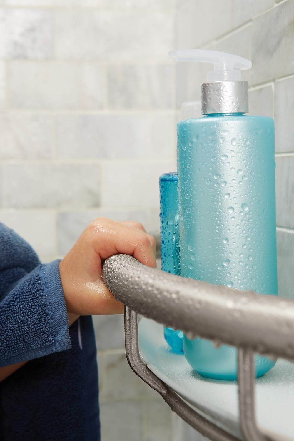 Moen R2356DBN Safety 16-inch Bathroom Grab Balance Assist Bar with Shelf, Brushed Nickel : Health & Household