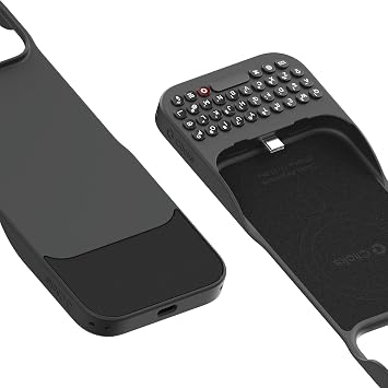 Clicks Keyboard Case for iPhone 17/17 Pro - Wireless Charging - Onyx | For Premium Typing Experience, Compatible with Magnetic Wireless Charging - Faster, Accurate Typing, Charge as Normal - Onyx