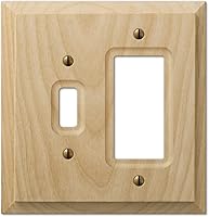 Vista 1 de Amerelle Baker Single Toggle/Single Rocker Placa de pared de madera sin terminar