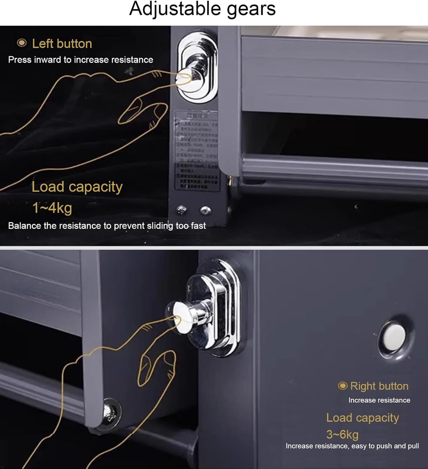 2-Tier Pull Down Shelf, Aluminum Pull Out Shelving System, for Upper Cabinet Width ≥22"-34.2", 4 Bearing Weight Settings,Bear 20kg,White-80cm