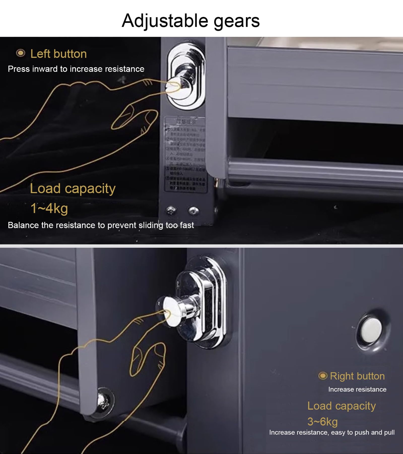 Mensola regolabile a 2 ripiani estraibile, in alluminio, per armadi superiori (55,9 - 86,9 cm), può contenere da 20 kg a 90 cm, organizer da cucina bianco
