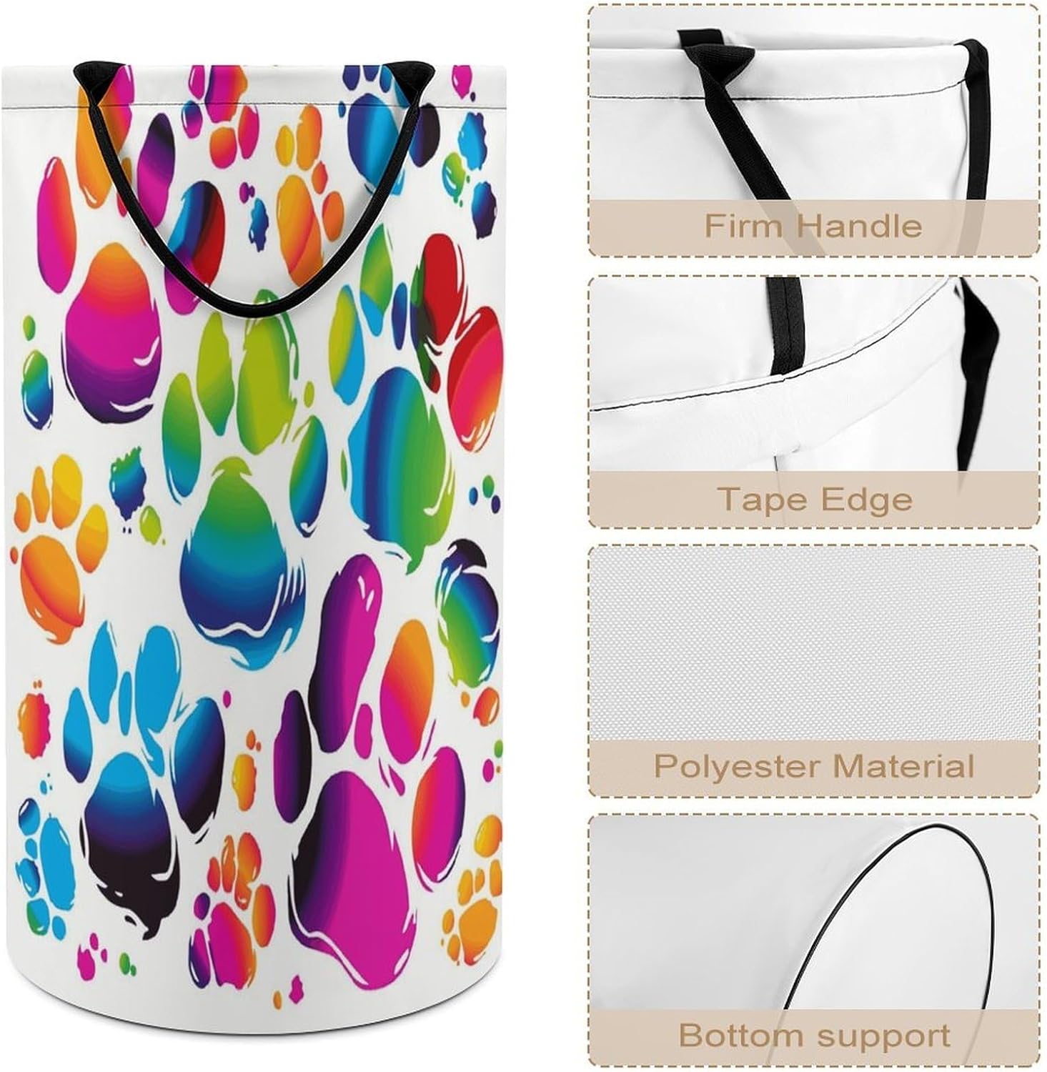 Dirty Clothes Basket Extra Large 110l Open Top Laundry Hamper With Portable Carry Handles, Foldable Waterproof Clothes Basket Spacious Laundry Bag For Bedroom Bathroom Laundry Room Dorm