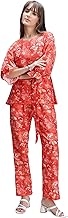 EthnicJunction Women's Cotton Blend Floral Print A-line Co-ords Set