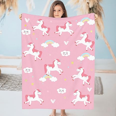 christmas unicorn blanket