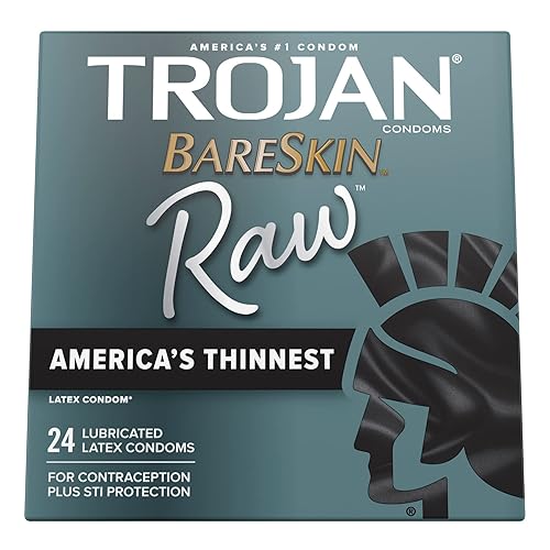 Miniatura 5 de TROJAN Magnum BareSkin - Condones grandes de primera calidad y condones finos sin procesar BareSkin, condones lubricados para hombres, la marca de
