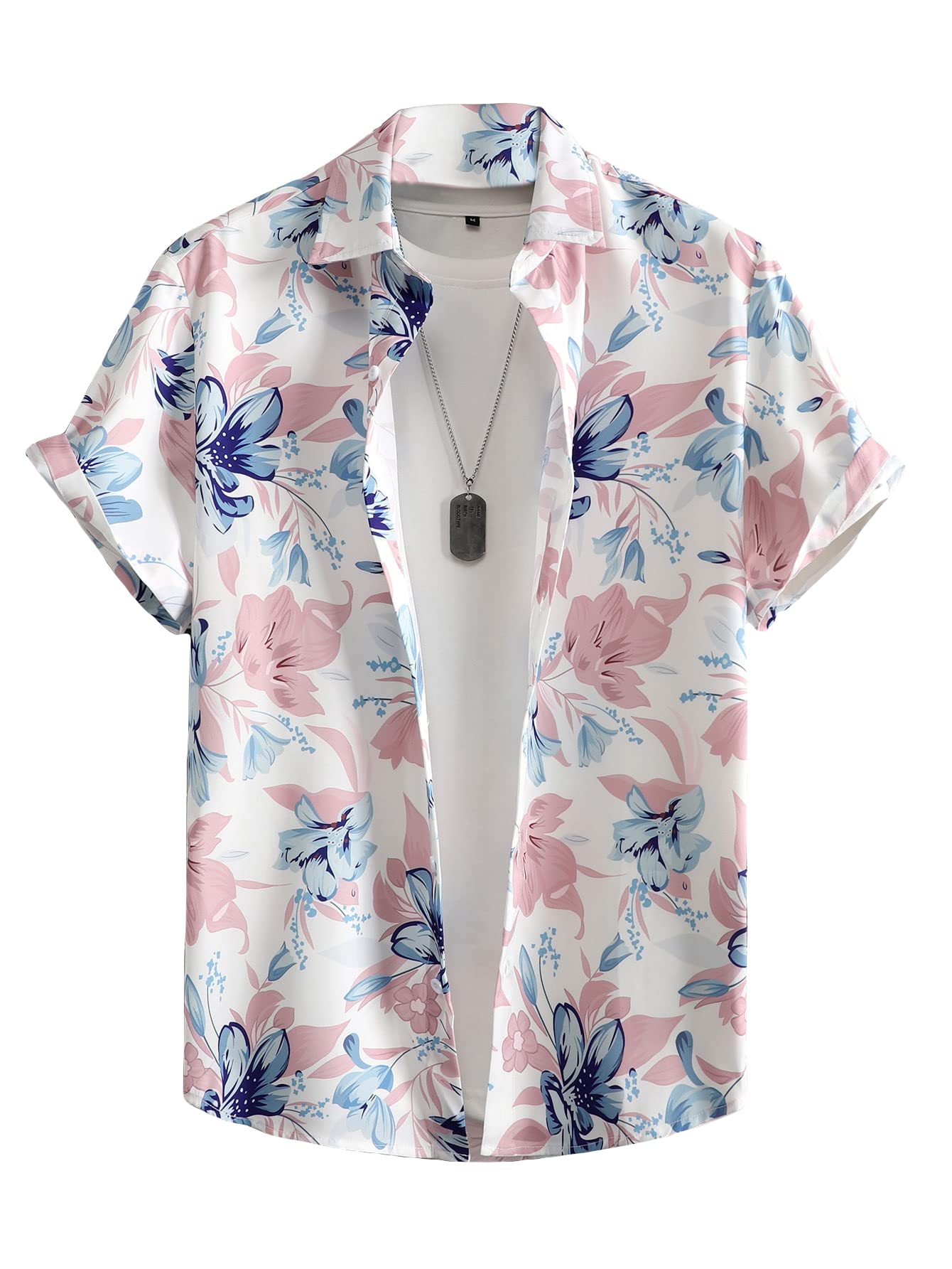 OYOANGLE Paisley Hawaiian Shirt