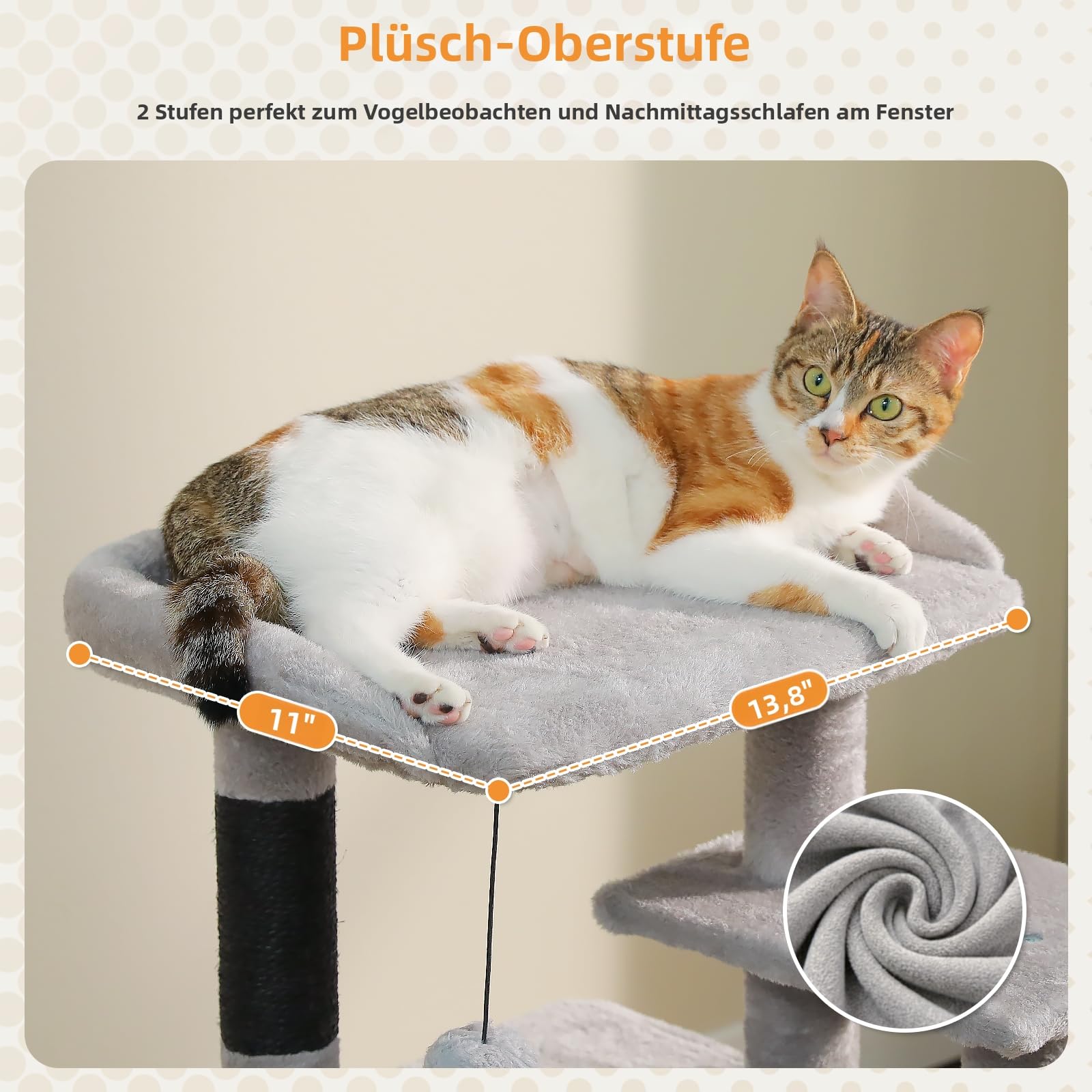 PETEPELA Kratzbaum für Katzen, 88 cm, Kleine Katzenhöhle mit Kratzpfosten, 2 Kuschelhöhlen, Kratzrampe & Hängespielzeug, Katzen-Spielhaus für Mehrkatzenhaushalte, Schwarz