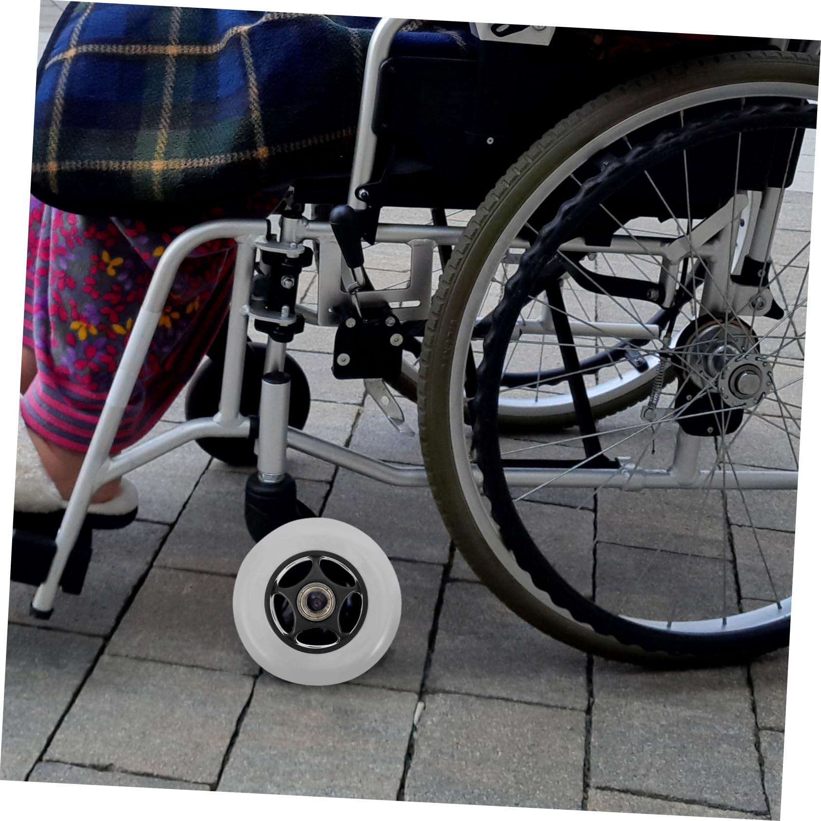 HAPINARY Wheelchair Wheels Convenient Wheel Replacement Multipurpose Wheelchair Accessory Front Wheel Replaceable Wheel Wheelchair Parts Practical Wheel Replacement Wheelchair Tires