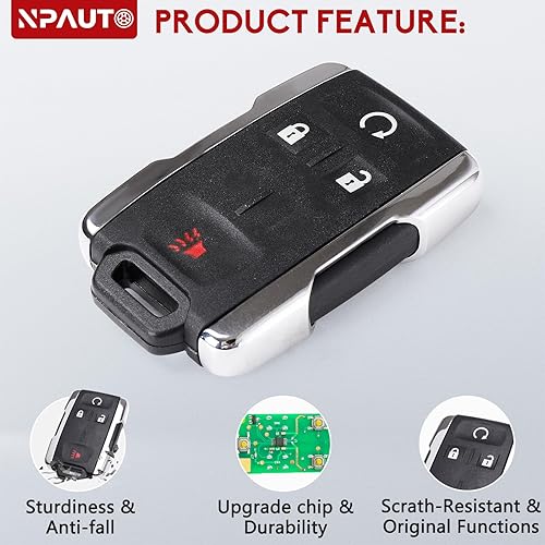 Miniatura 5 de 2 llaves de repuesto para Chevy Silverado GMC Sierra 1500 2500 3500 2014-2016 2017 2018 2019 2020 GMC Canyon Chevrolet Colorado 2015-2021