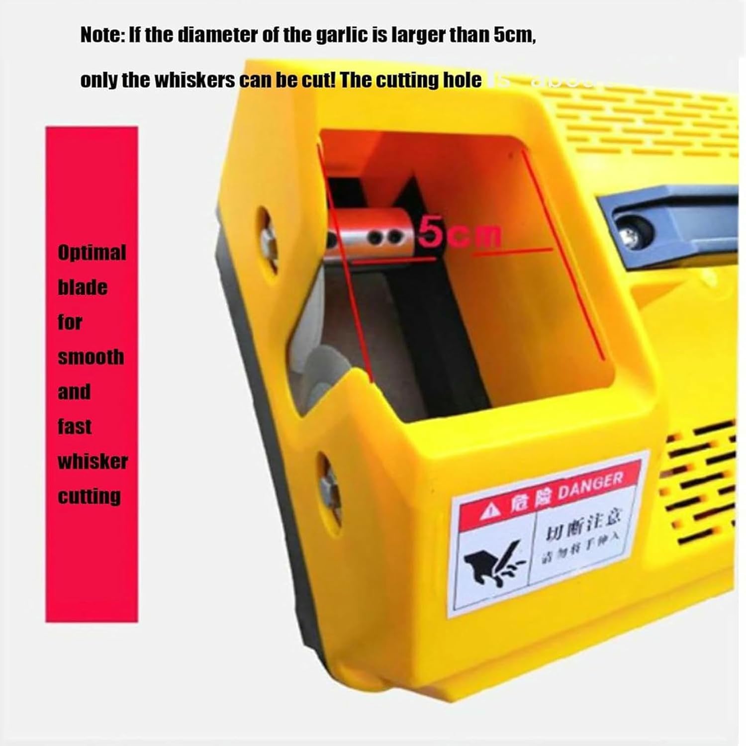 Electric Garlic Root Stem Cutter,Garlic Root Cutter,Garlic Beard Cutter,Small Rod Shearer, Double Head Garlic Top Tails Remover Machine, Cut Beard and Roots