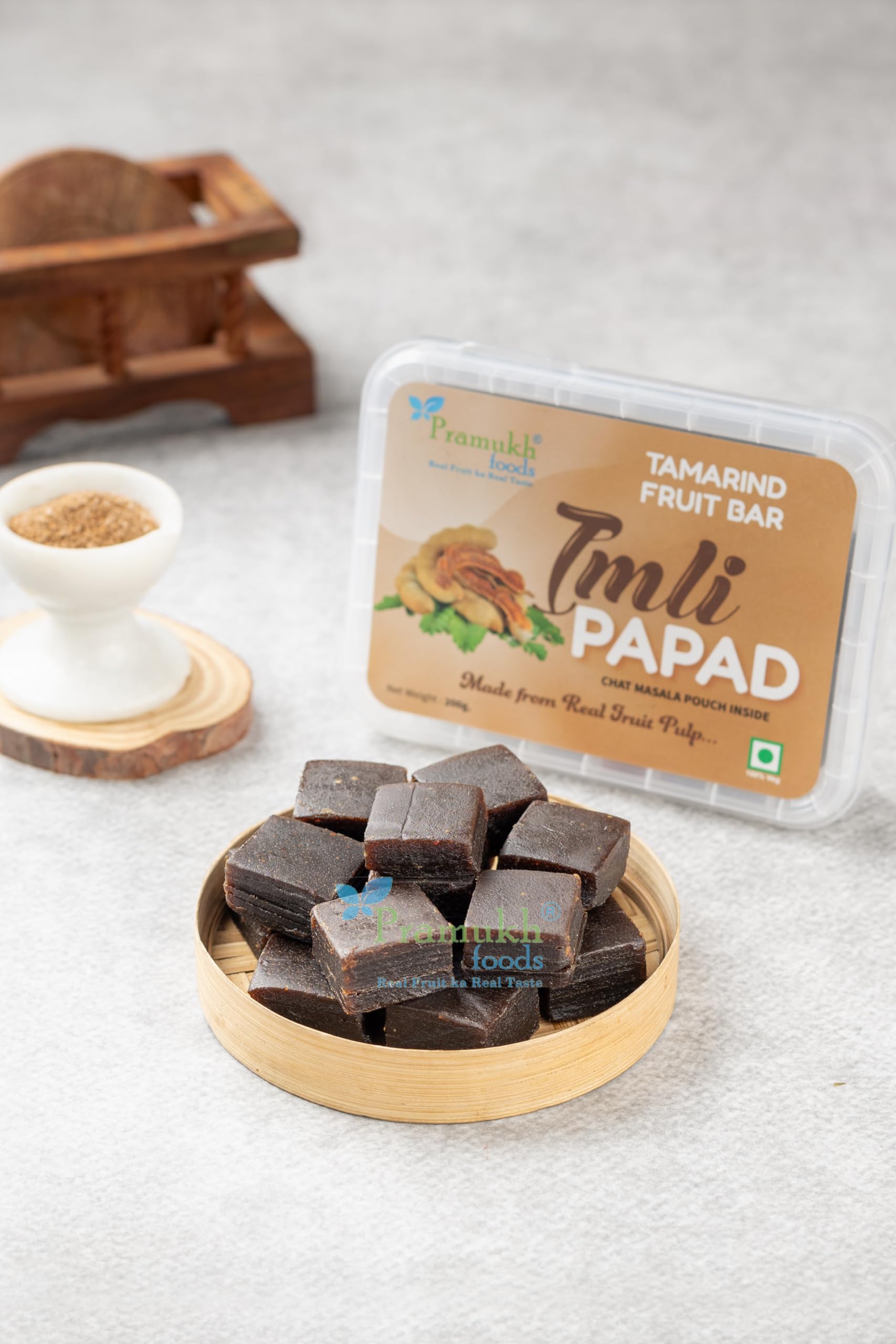 Pramukh Foods Imli Papad 200g | Tamarind Bar Imli Bar | Khatta Meetha | Individually Wrapped | Khatta Imli Cubes