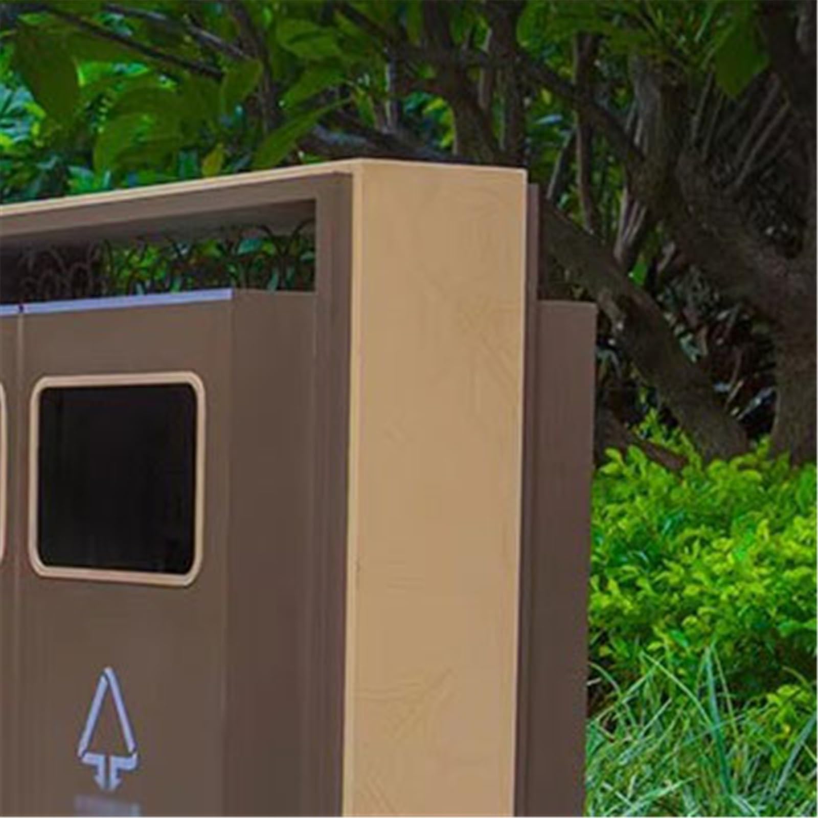 Papelera de Reciclaje Bote de Basura de Acero con contenedor de Basura de Caja Doble for Exteriores
