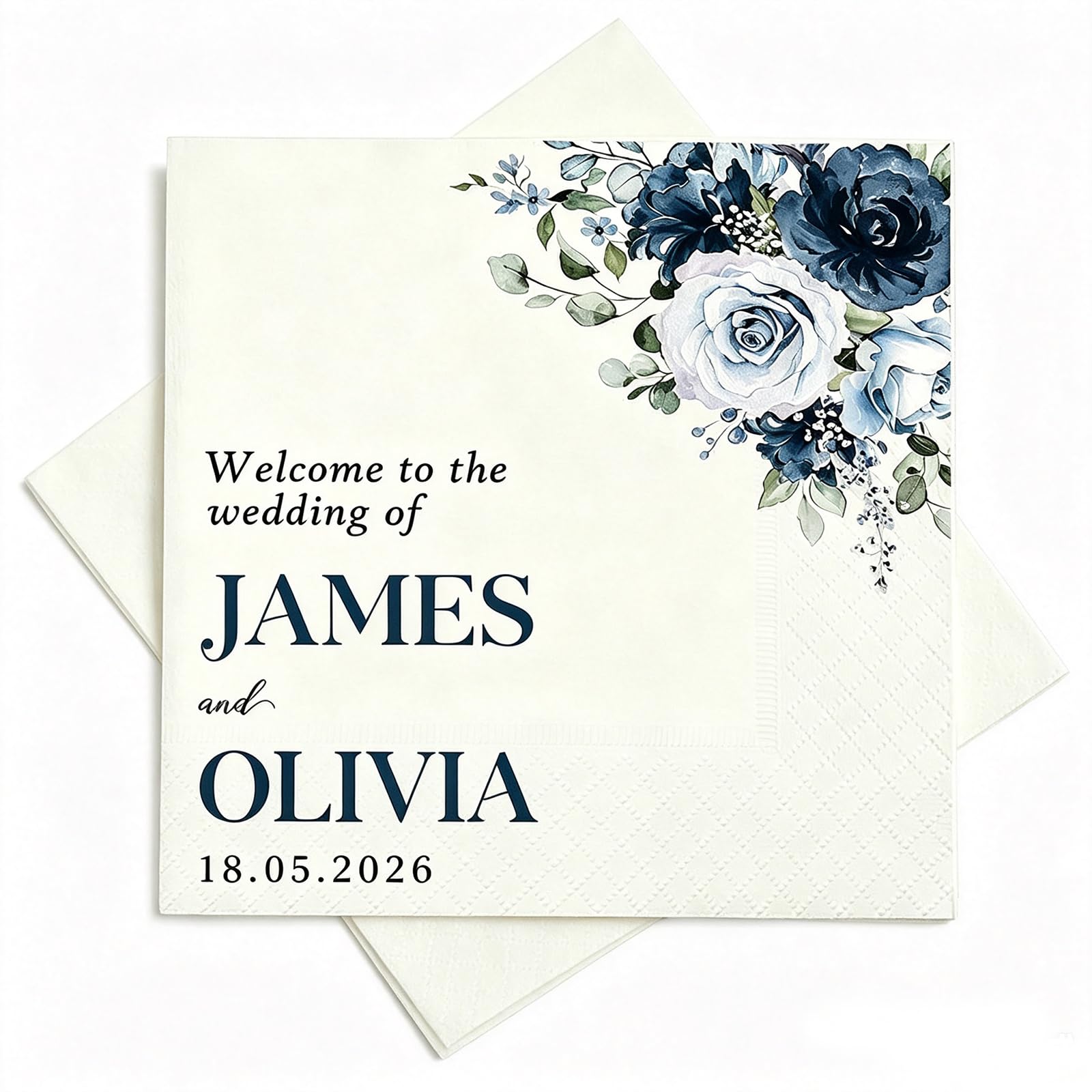 Solarix Custom Printed Paper Napkins Personalised with Text & Images