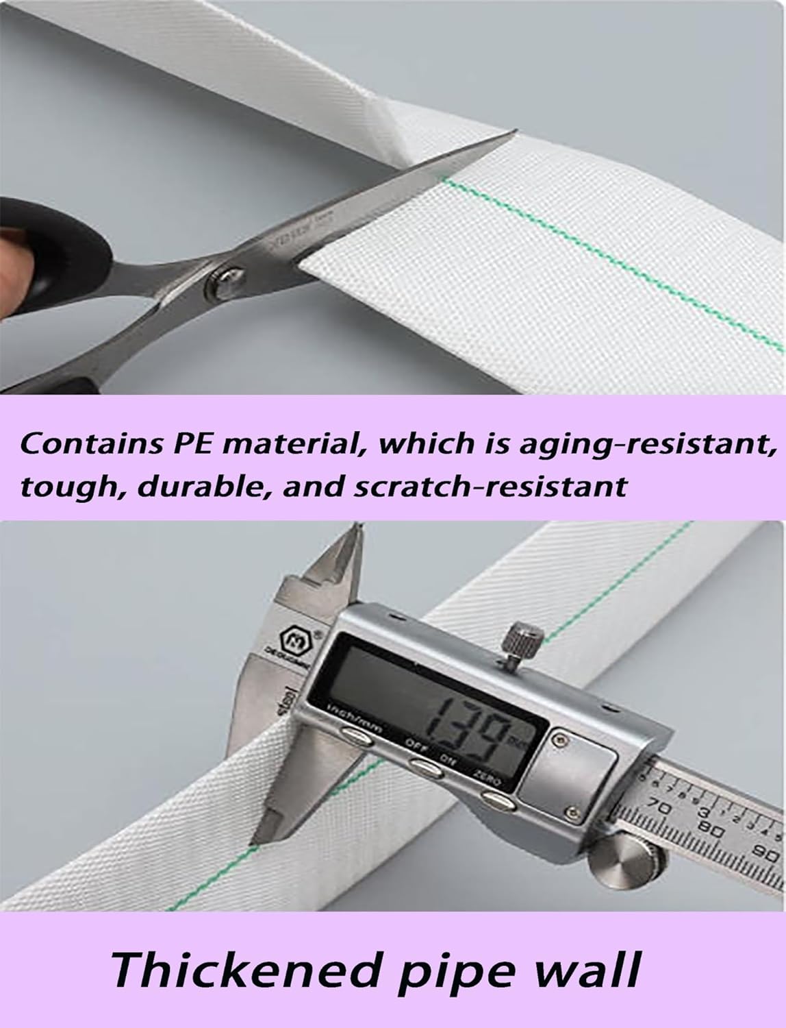 Heavy Duty Canvas Lay Flat Hose High Pressure Wear Resistant Water Hose for Agricultural Irrigation, Farm Watering, Garden, Fire Protection(D 2.5cm-32.8ft)