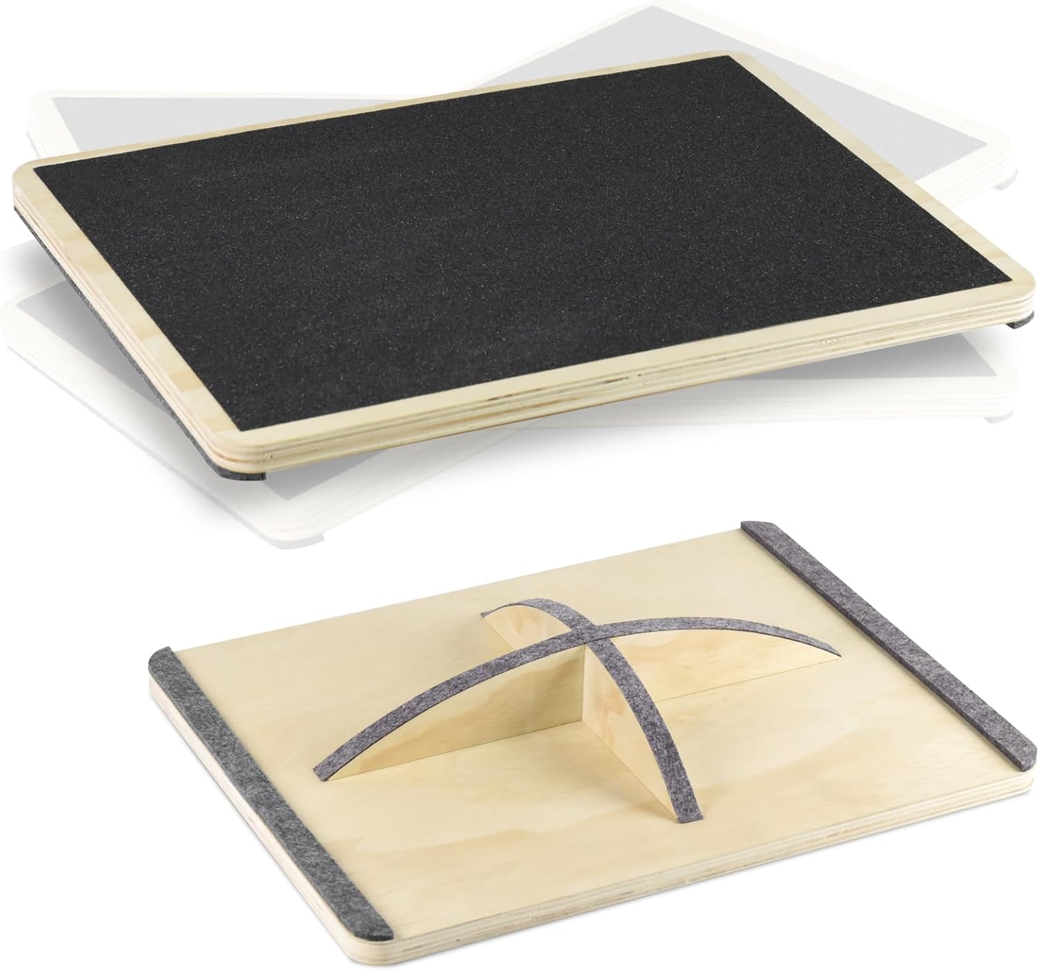 Balance Board， Wood Professional Wobble Board for Adults， Anti-Slip Balance Boards for Physical Therapy Standing Desk Core Strength Wooden Balance Board Rocker Board