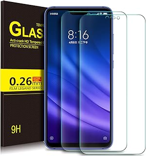 Kugi Xiaomi Mi 8 Lite Protector de Pantalla, Xiaomi Mi 8 Lite Cristal Templado [9H Dureza] [Alta Definicion] Protector de Pantalla para Xiaomi Mi 8 Lite (Paquete de 2)
