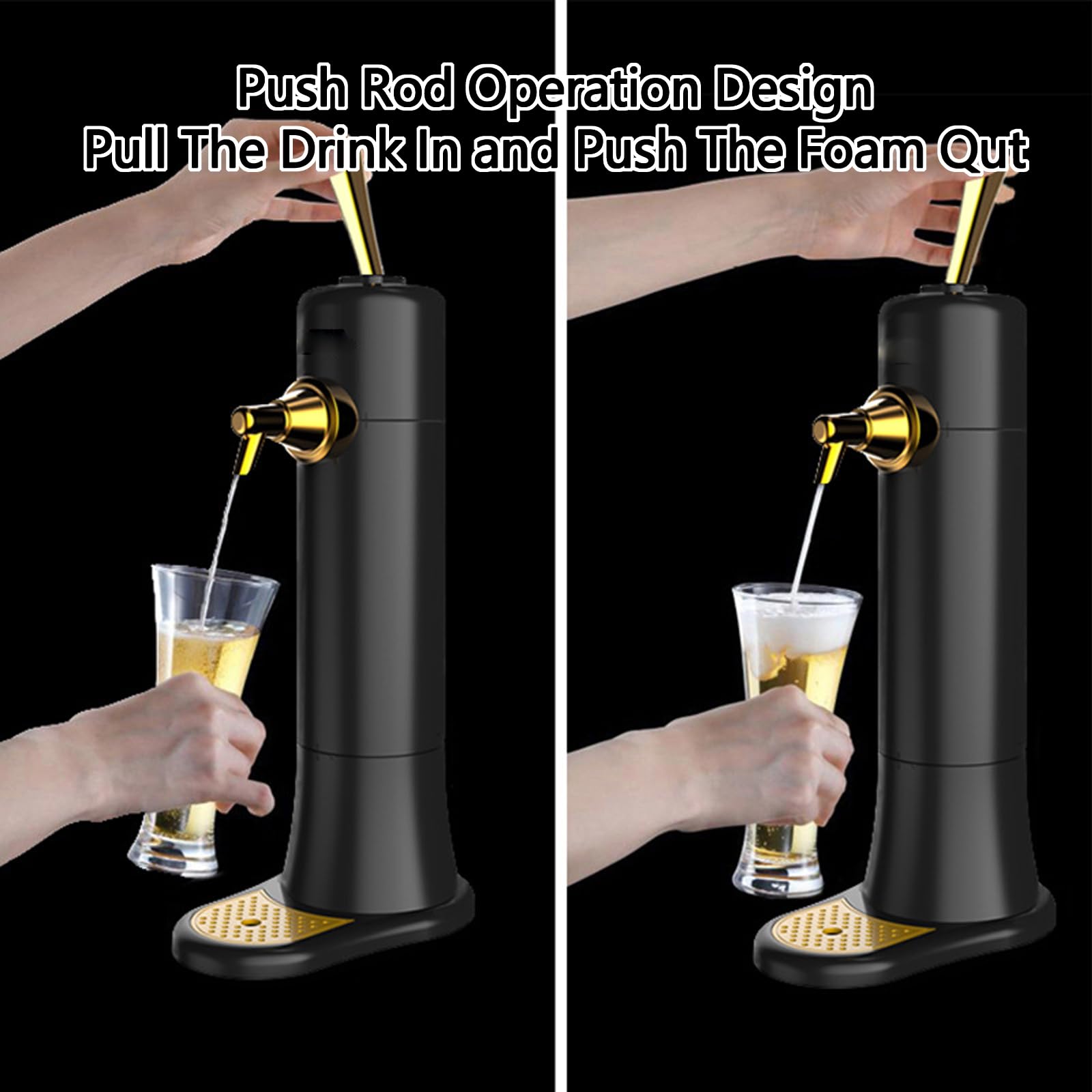 Dispensador portátil de cerveza de barril con tecnología de espuma ultrasónica, convierte latas en cerveza de barril, ideal para bares en casa y fiestas