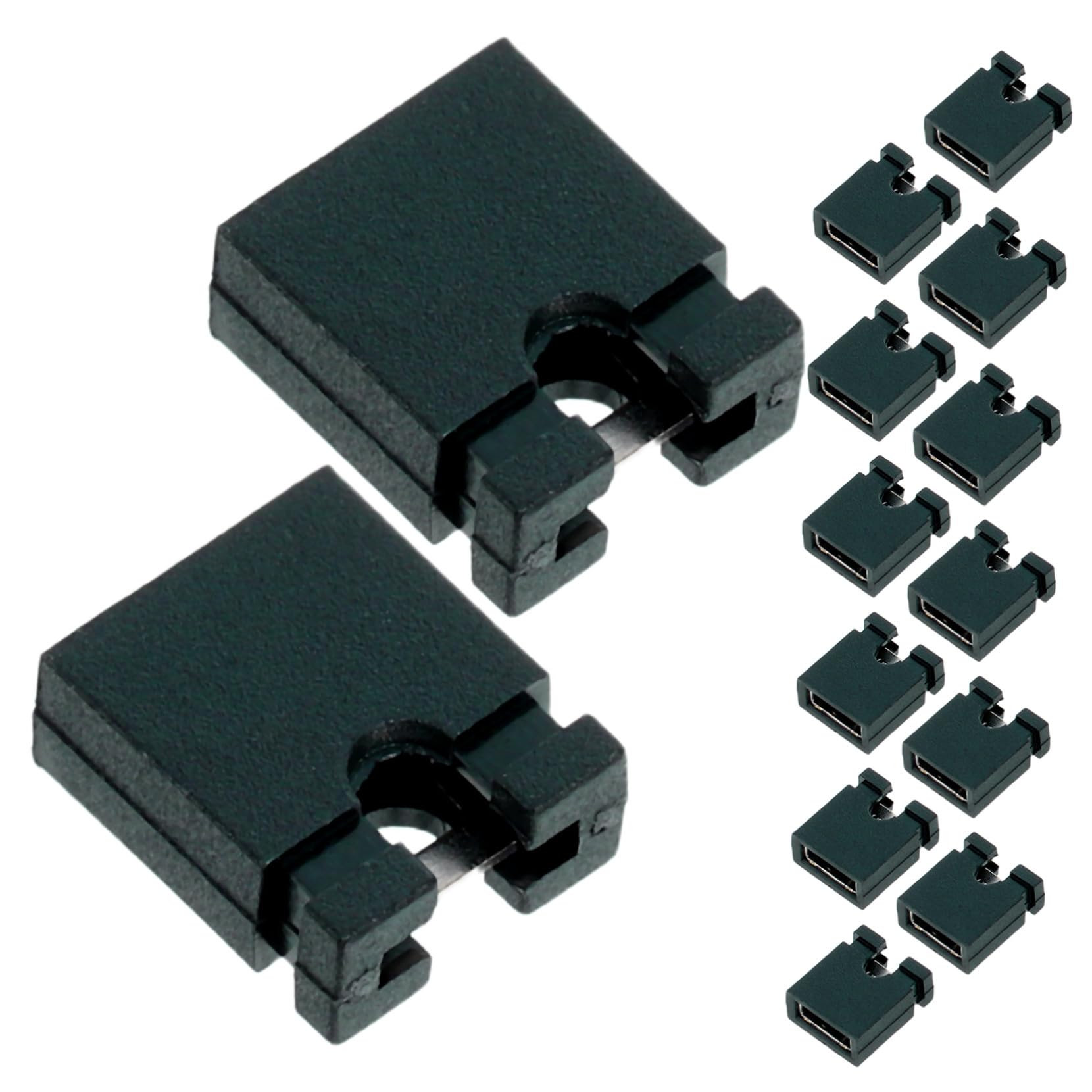 STOBAZA 100 Pièces Capuchons De Pontets Noirs Pour Shunts De Circuit Imprimé Connexion De Court-circuit Pour Projets De Bricolage Et Électronique