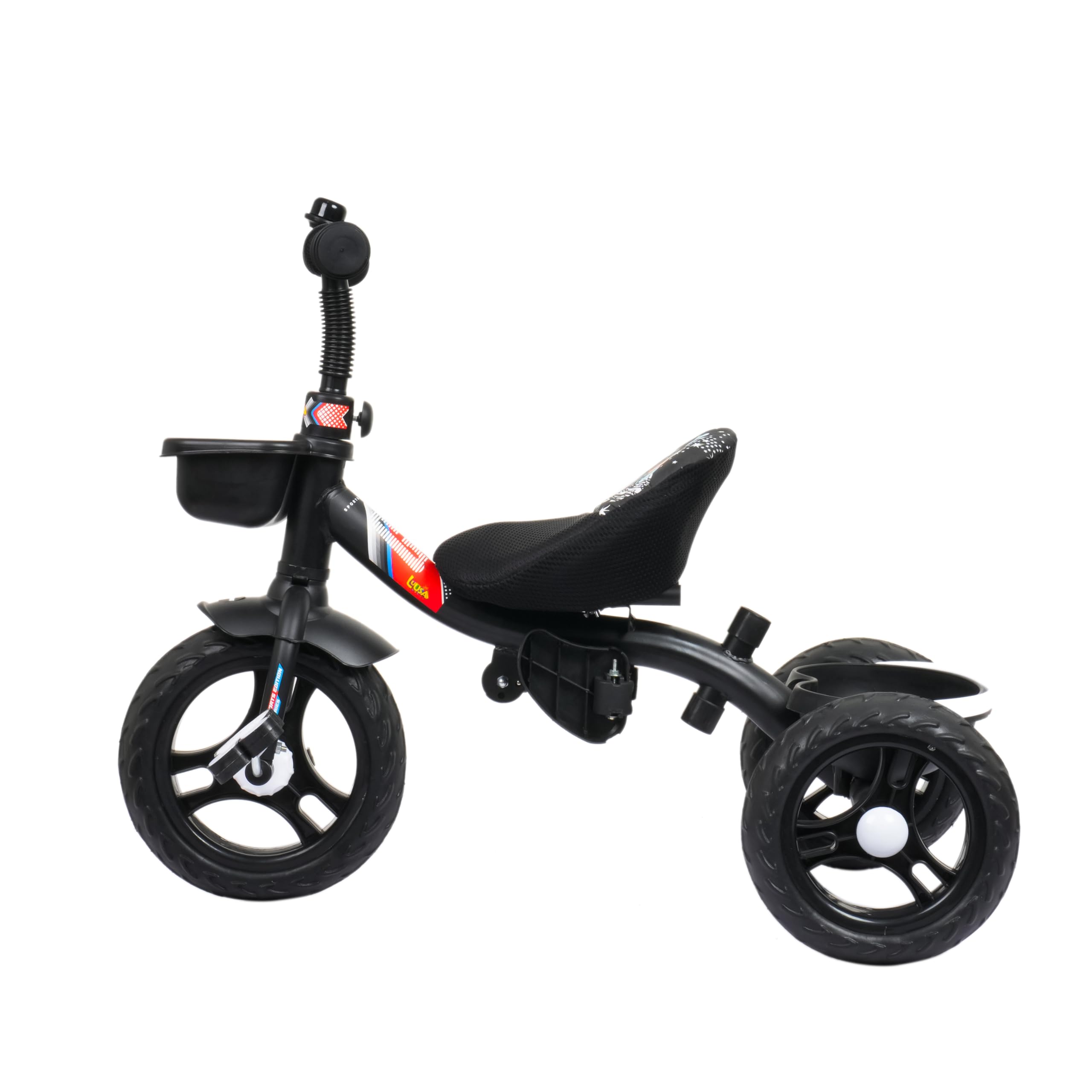 Luusa® Galaxy Edition GT-500 Plug and Play Tricycle with Height Adjustable Parental Control | Kids Safety Belt | Foam Cushion Seat | for Age Group 2+ Years | Carring Capacity 30-KGS (Galaxy Black) - Image 7 thumbnail