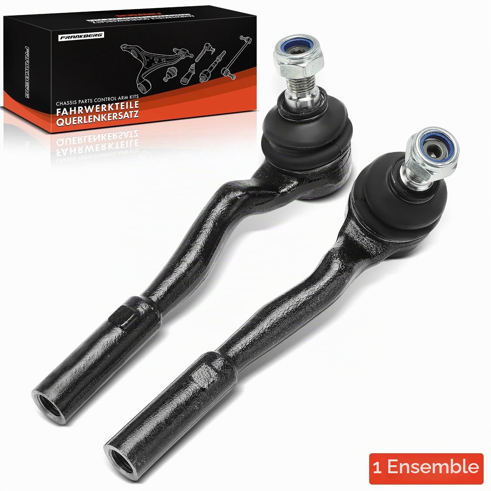 Frankberg 2x Barre d'accouplement Rotule Direction Avant gauche Droite Compatible avec CLS C219 2004-2010 Classe E W211 S211 2002-2009 Remplacer# 2113300103