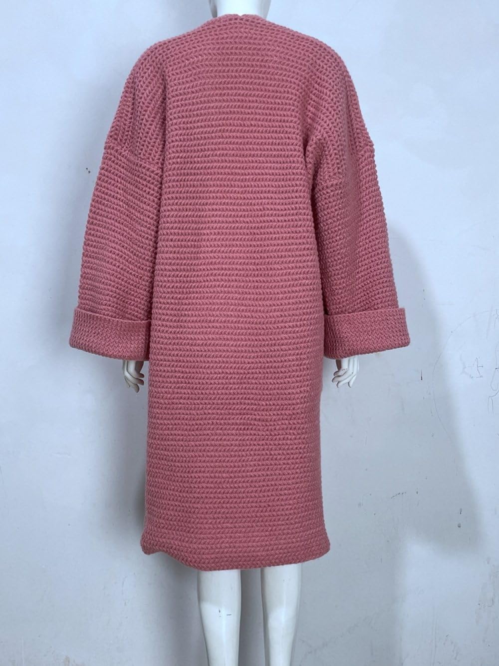 Cardigan Damen, Damen Oversize Cardigan Aus Grobem Strick Vorne Offen Lange Strickjacke Baggy Slouch Glockenärmel Kaschmirpullover Elegante Übergangsjacke Strickjacke Mantel Oberbekleidung Herbst Wi