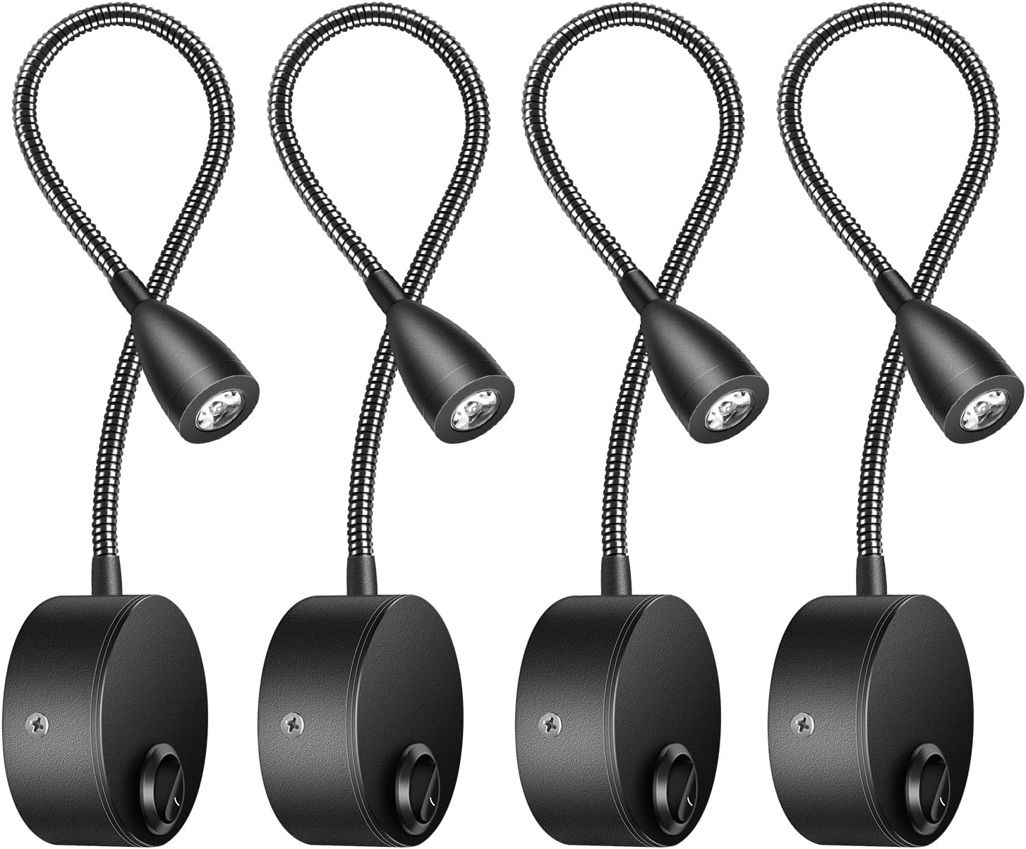 Artpad Paquet de 2 projecteurs muraux blancs, lampe de chevet Cob